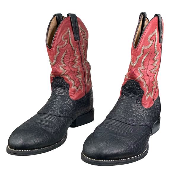 Twisted X Men’s Black Red Leather Cowboy Boot Size US 12 D main image 5